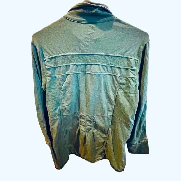 Neon Buddha green/teal button down jacket size M - Picture 5 of 9